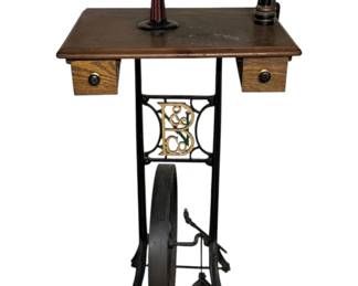 1035 - Antique Watch Maker's Stand (Description): 46 x 21.5 x 17