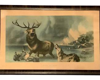 439 - Framed Print 15"x22.5" (Description): A framed print measuring 15 inches by 22.5  inches.