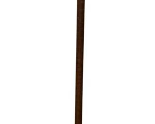 699 - Wood Coat/Hat Rack 70" (Description): A wood coat/hat rack standing 70 inches tall.  Features a central post with multiple pegs  for hanging coats and accessories, topped  with a ball finial and supported by a tripod  base.