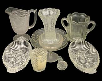 391 - Assorted Glass Items (Description): A lot of assorted glass items including  various decorative pieces in different  patterns and styles.