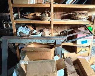 921 - Assorted Items on Shelf & Floor in Front of Shelf
