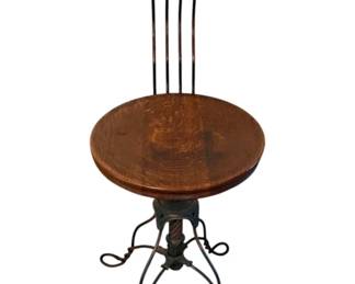 955 - Industrial Swivel Chair att. to Max Tonk (Description): 36 x 14.5 x 15