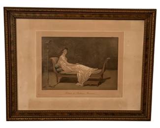 64 - Framed Print 16"x20.5" (Description): A framed print featuring a classical scene.  The piece is presented in a decorative frame  and measures 16 inches by 20.5 inches.