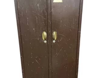 908 - Metal Cabinet w/ Contents - 65 x 27 x 19.5