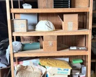 919 - Assorted Items on Shelf & Floor in front of Shelf