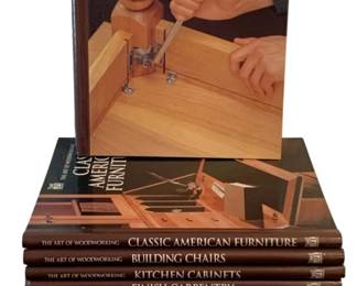 661 - 14 Art of Woodworking Books Time Life (Description): A 14-piece woodworking books from the Time  Life 'Art of Woodworking' series. Titles  include Tables and Desks, Classic American  Furniture, Building Chairs, Kitchen Cabinets,  Finish Carpentry, Outdoor Furniture, Wood Carving, Sharpening and Tool Care,Shaker  Furniture, Advanced Routing, Wooden Toys and  Crafts, Master Woodworker, Woodworking  Machines, and Hand Tools.