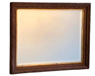 168 - Mirror 33"x25" (Description): Mirror measuring 33 inches by 25 inches.