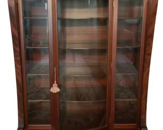 269 - Antique Mahoghany China Cabinet (Description): 67 x 54.5 x 20
