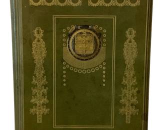 113 - Emil Artmann Book (German) 19"x14.5" (Description): Emil Artmann book of German origin. The  volume features an ornate cover with  decorative gilt tooling and a central  medallion. Measures 19 inches by 14.5 inches.
