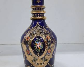 Bohemian Hand-Blown Glass Decanter