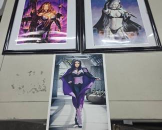 Framed Fantasy Artwork and Signed Poster