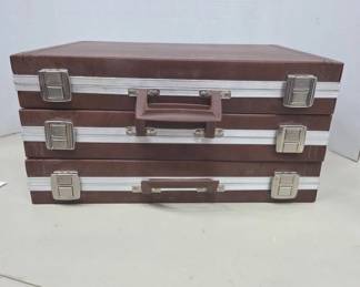 Brown Stacked Cassette Tape Cases