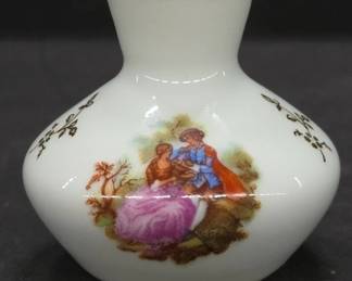 Limoges Porcelain Vase with Gold Trim