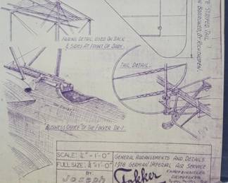 Fokker DR-1 Blueprint by Joseph Nieto