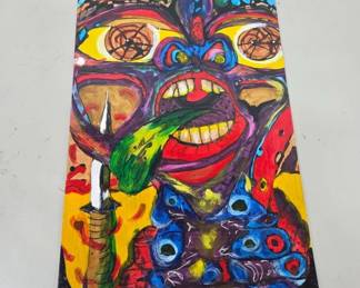 Acrylic Painting Titled 'Pickle Breather'