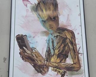 Groot Artwork Signed and Framed
