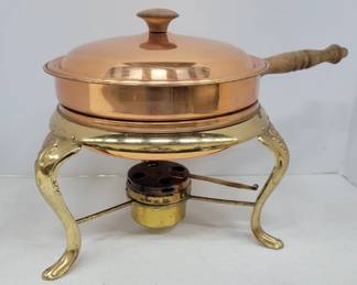 Copper and Brass Chafing Dish