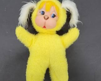 Rushton Yellow Plush Toy with Plastic Face