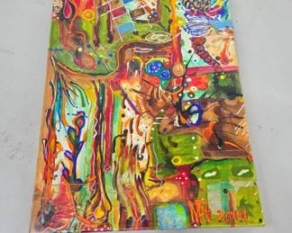 Abstract Acrylic Painting on Canvas