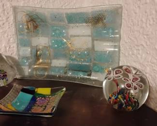 Higgins Glass Astray Glass Paperweights 