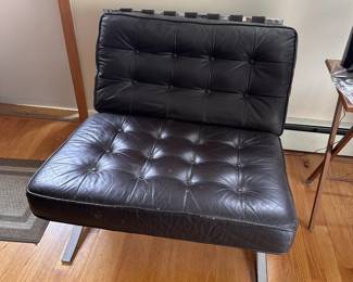 Modern Barcelona-Style Lounge Chair