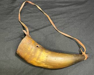 Antique Black Powder Horn