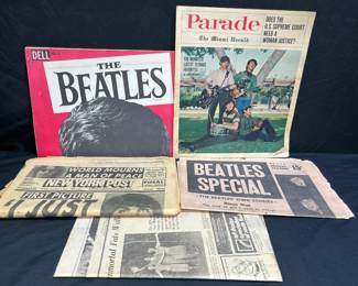 60's Beatles Articles, Clippings & Beatles Poster
