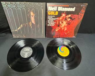 Neil Diamond Gold & Tap Root Record Albums