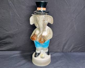 Vintage 1968 Jim Beam Republican Whiskey Bottle
