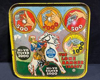 1938 Lone Ranger Tin Litho Target