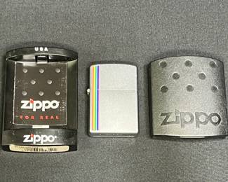 New Zippo Colorz Satin Chrome Windproof Lighter
