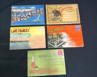 5 Vintage Souvenir Folder Booklets