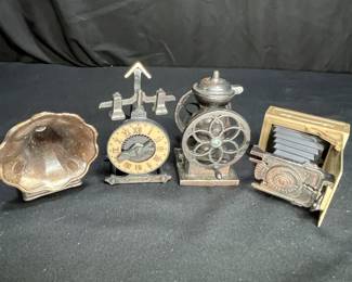 4 Vtg metal Household Item Pencil Sharpeners