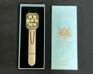 Floral Garland Austrian Crystal Bookmark
