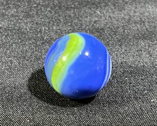 Blue, Greens, White AKRO Agate Popeye Marble