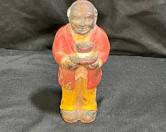 Vintage Uncle Moses Cast Iran Coin Bank