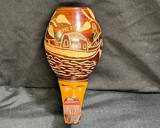Vintage Hand Carved Italian Pipe Marked Venezia