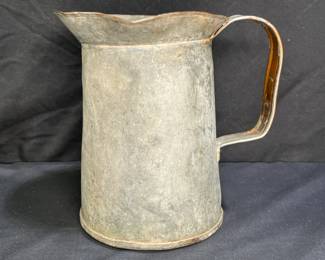Antique Primitive Copper Pitcher 8" tall