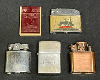 4 Vintage Lighters, Camel Atlantis, Zippo & More