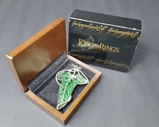 Sterling LOTR Lorien Leaf Elven Brooch Collectors Replica