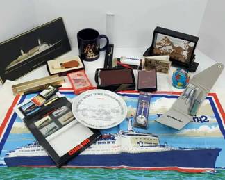 Cunard Queen Elizabeth 2 Cruise Line Souvenirs Lot B