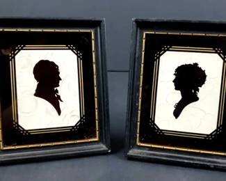 Antique Colonial Silhouette Portraits
