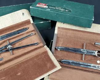Vintage Keuffel Esser Mechanical Drafting Tool Sets