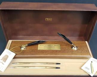 Vintage 10k GF Cross Pen Pencil Desk Set