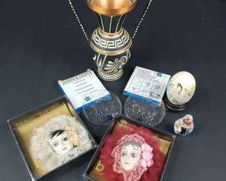 International Gifts, Decor, Greek Vase, Brooches, Crystal