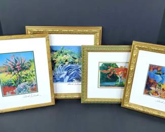 Roland Richardson Lithographs, Signed on Glass