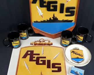 AEGIS Raytheon Mugs, Wall Art, Ashtray