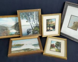 Charles Sawyer Signed Hand Colored Photographs