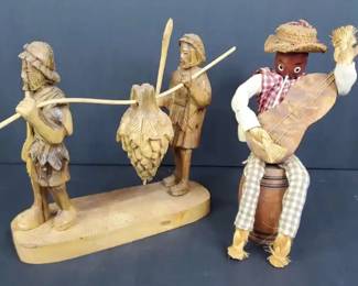 Wooden Ethnic Folk Art Figures
