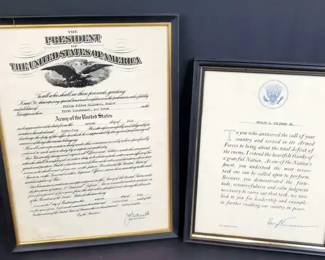 WW2 Presidential Commendations for Air Corps Officer Lieutenant